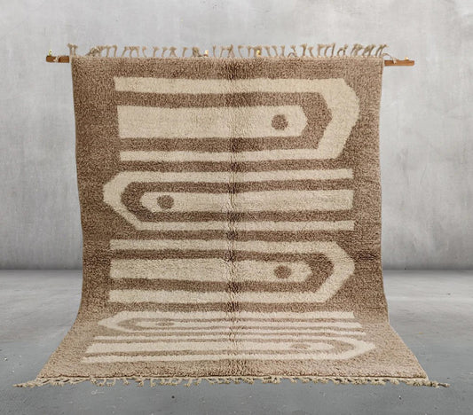Large Handmade Beni Ouarain Rug - 280 x 205 cm (9.19 x 6.73 ft)