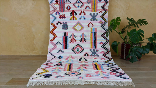 Boucherouite Rug - 215 x 115 cm (7.05 x 3.77 ft)